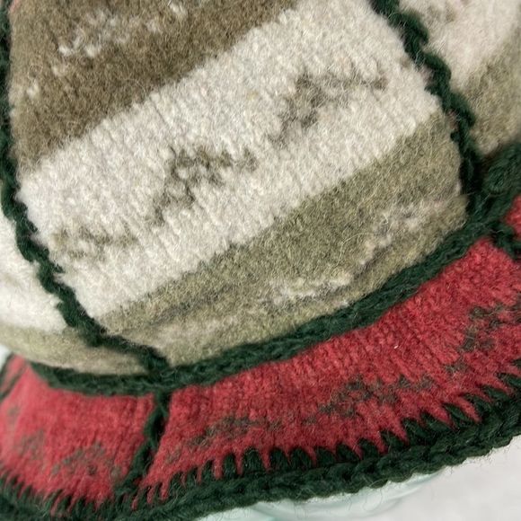 Hand Crafted Wool / Crochet Cloche Bucket Hat Strawberry Shortcake Style… - Picture 2 of 6